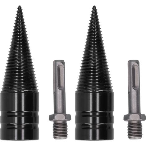 Lot de 2 mèches à bois fendeuses 32mm, acier rapide pour perceuse électrique.