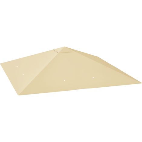 Ersatzdach für 3x3 m Pavillon – wasserabweisendes Dach mit UPF 30+, 370 g/m² Oxford-Gewebe – Beige