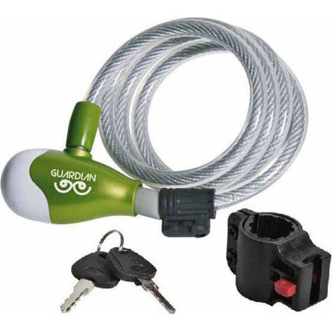 ANTIFURTO FUNE A SPIRALE BICI-MOTO 87322/10 ILSA • ACCIAIO MM 8 CM 120 + SUPPORTO AUTOMATICO