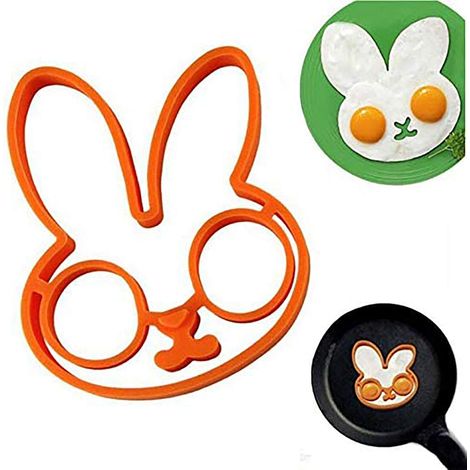 Moule À Oeufs En Silicone - Formes Lapin Et Nuage Soleil - Résistant À La Chaleur Jusqu'à 230 °C - Pour Petit-Déjeuner Cuisine Maison - Lot De 2 (1/5)