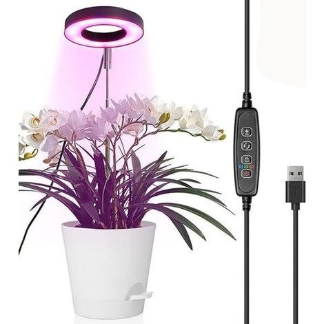 Lampe horticole tricolore rouge, bleue et blanche, 45 W, 256 LED à spectre complet pour la culture hydroponique, adaptée aux plantes et aux légumes. (1/5)