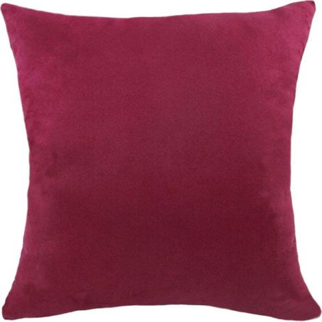 Weicher Samt-Kissenbezug, einfarbig, weinrot, 60 x 60 cm (1/5)