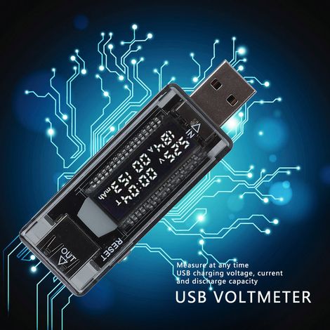 Analyseur USB tension mètre ampèremètre puissance capacité testeur batterie externe pour chargeurs muraux (1/5)