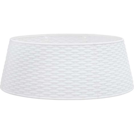 Jupe de sapin de Noël blanc Ø65x23 cm plastique