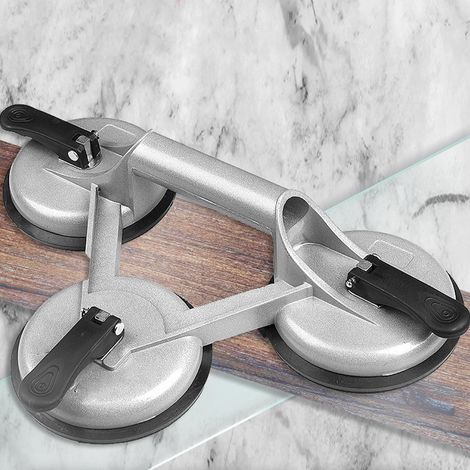 3-teiliges Set: rutschfeste Glassaugklemme für Fliesen, Aluminium-Handheber, Bodenheber (1/5)