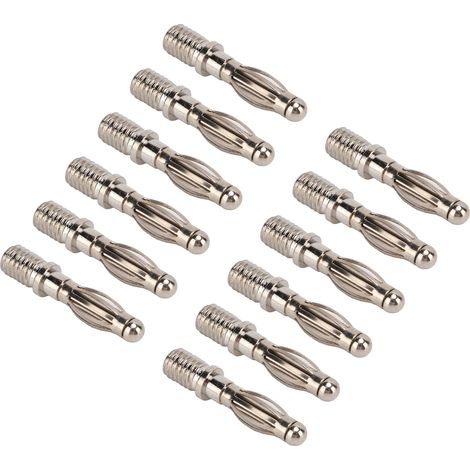 100 Stück 21,180 4 mm Bananenstecker Kupfer M5 Bananenstecker Stecker für elektronische Tests (1/5)