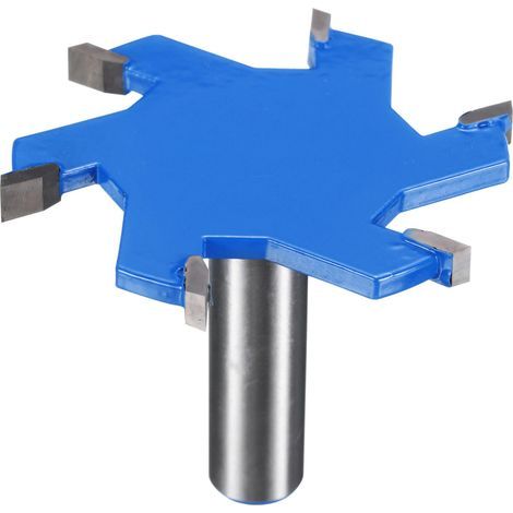 Fraise à rainurer en T - Tige de 1,27 cm - 65 mm x 5 mm - 6 ailettes en carbure de tungstène - Fraise à rainurer - Fraise à rainurer - Fraise à laminer pour bois