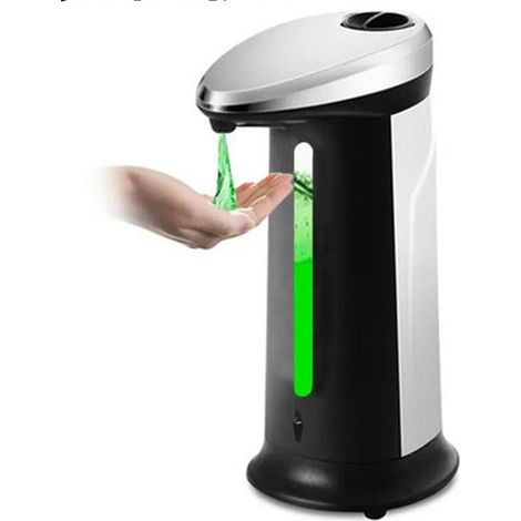 Automatischer Seifenspender 400 ml, berührungsempfindliche Flasche für hydroalkoholisches Gel, nachfüllbar, kontaktlos, für Bad und Küche. (1/4)