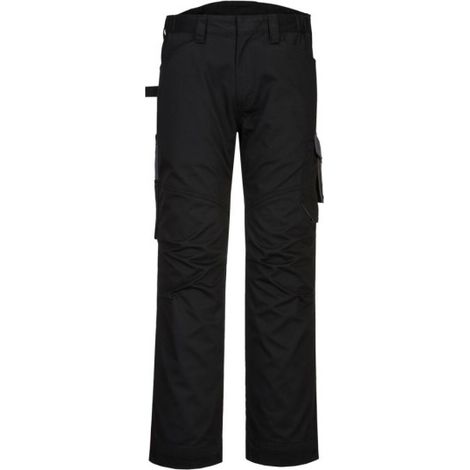 Pantalón de servicios poliéster algodón No magnético PW240 41 pulgadas (talla 52) Negro/Gris (1/2)