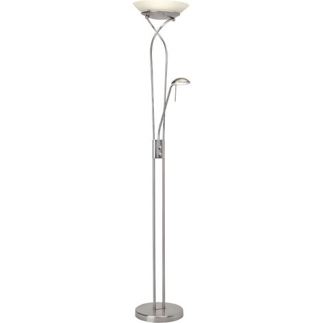BRILLIANT lampe Ollie LED lampe de lecture surligneur fer / blanc 1x SMD LED 18W intégré, 1600lm, 3000K Projecteurs et bras de lecture réglables via variateur rotatif Longueur de la ligne d (1/3)