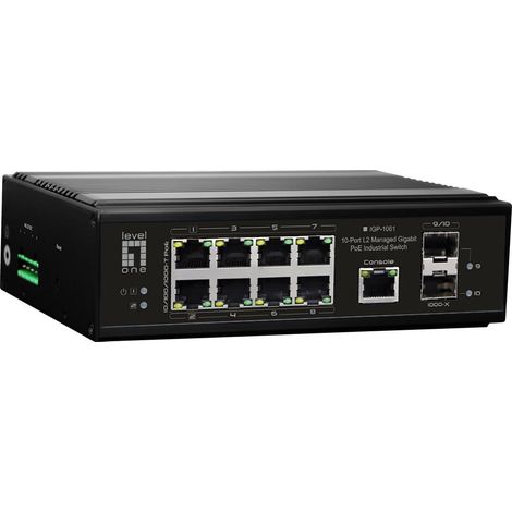 LevelOne IGP-1061 switch di rete Gestito L2 Gigabit Ethernet (10/100/1000) Supporto Power over Ethernet (PoE) Nero (1/4)