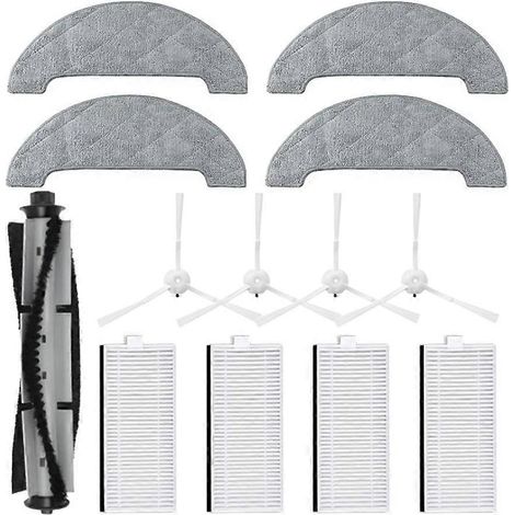 Pièces de rechange et accessoires pour Polaris PVCR 0905 WiFi IQ Home Panorama Aqua : brosse principale, filtre HEPA et chiffon de nettoyage. (1/5)