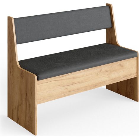 Banc d'angle Roman, Chêne de force doré, 106.6x41.5cm, Vicco