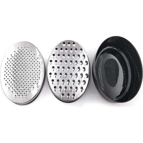 Rallador de queso sin BPA, con recipiente y tapa para queso, verduras y chocolate (oscuro) (1/3)