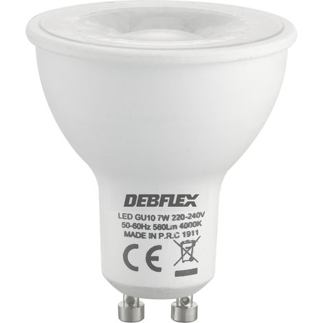 DEBFLEX - AMPOULE SPOT SMD VERRE TRANSPARENT GU10 7W 4000K 560LM - 600473