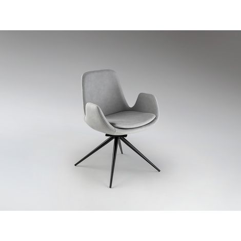 SILLA GIRATORIA GRIS CLARO ZUNA (1/2)