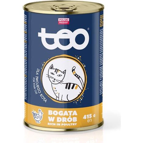 Cibo umido per gatti TEO ricco di pollame 415 g
