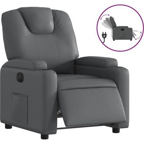 Maison Exclusive - Relaxsessel Elektrisch Grau Kunstleder