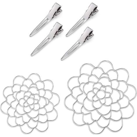 Blumenstraußständer, Gesteckständer, wiederverwendbarer Pflanzenhalter, silber (1/5)