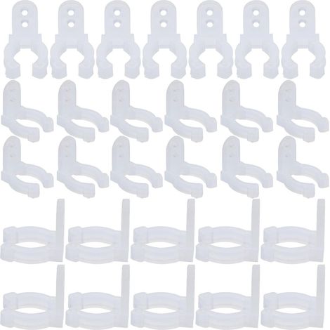 Clips pour cordon lumineux LED x30, plastique pour intérieur (1/5)
