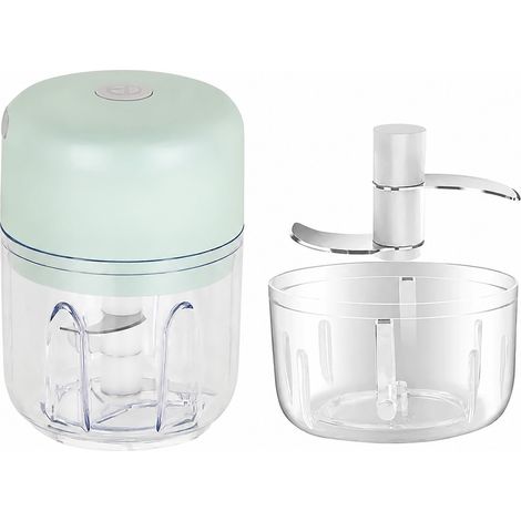 Mixeur électrique rechargeable USB 250 ml, mini hachoir portable pour oignons, ail, viande, légumes (1/5)