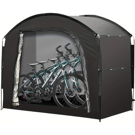 Abri vélo extérieur – 4 à 5 vélos – 220 x 150 x 185 cm – Toile Oxford 210D – Imperméable et résistant aux UV – Idéal pour jardin et camping (1/4)