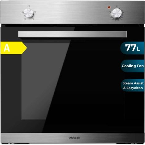 Cecotec Horno Integrable Convencional de 77L Bolero Hexa C126000B. 2800W, Bajo Consumo, 4 Funciones, Cocción y Limpieza Vapor (1/5)