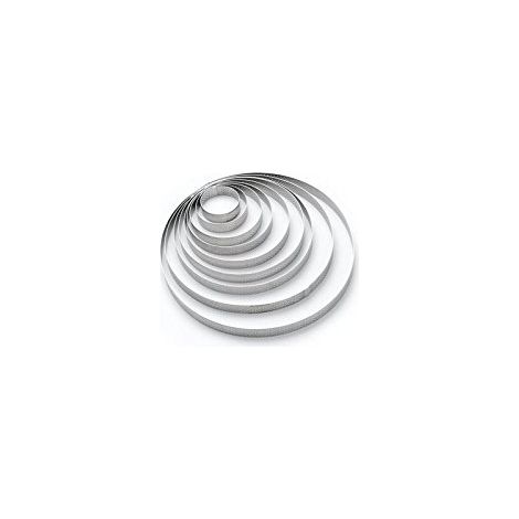 De Buyer Círculo para tarta perforado 24,5 cm plateado
