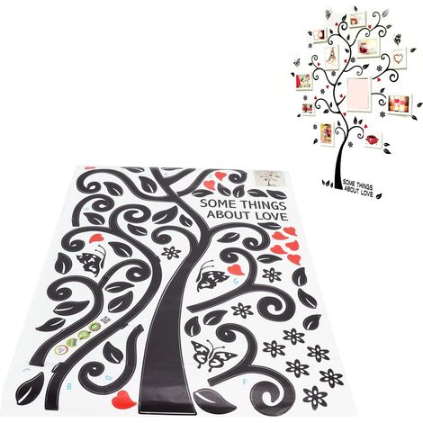 Sticker mural décoratif DIY en PVC pour arbre photo mural amovible sans trace 60x45cm 1x décoration chambre cuisine salon. (1/5)