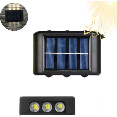 APPLIQUE MURALE SOLAIRE 12 LED IP65 BIDIRECTIONNELLE POUR JARDIN TE-B0567 (1/3)