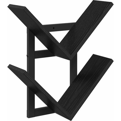 Wandregal Schwarze Eiche 43 x 15 x 47 cm Holzwerkstoff vidaXL (1/5)