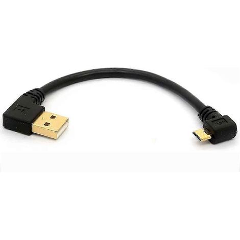 Câble d'extension de charge coudé à 90° USB 2.0 vers micro USB B mâle de 50 cm (1/5)