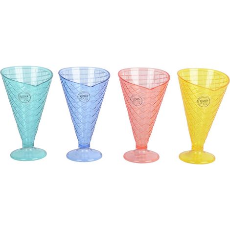 Copa reutilizable diseño cónico ø9,5 x 17 cm, colores surtidos