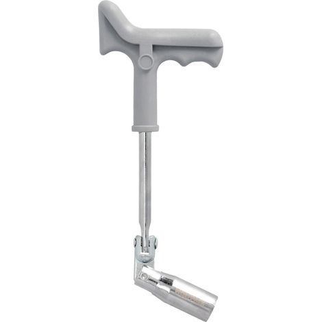 WOLFPACK LINEA PROFESIONAL llave bujias articulada 16 mm. con mango t (1/4)