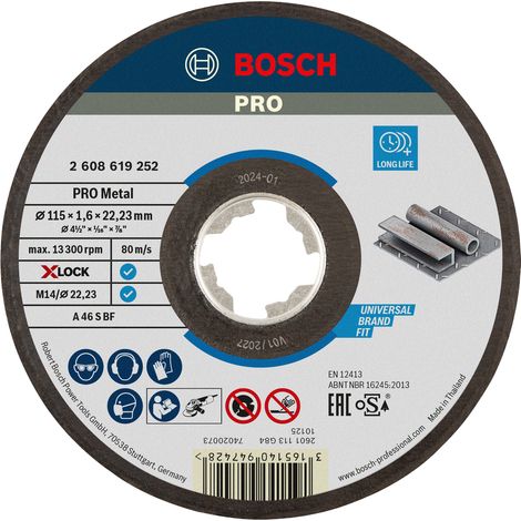 Mola da taglio pro metal, 115 x 1,6 x 22,23 mm, x-lock bosch 2608619252 (1/5)