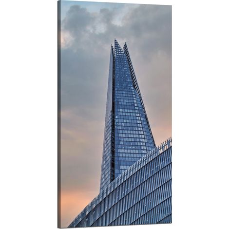 Leinwandgemälde Architekturperspektive Wolkenkratzer 60x120 cm