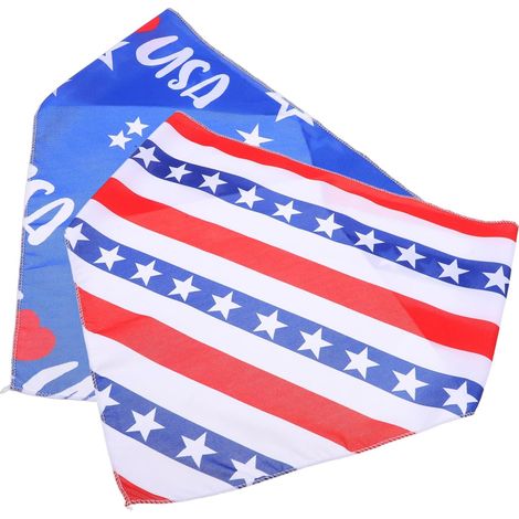 Triangular Polyester Bandana for Patriotic Style, 2 Pieces, Dog (1/5)