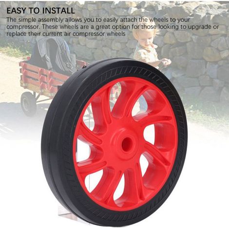 Roues de compresseur d'air Roues de remplacement de compresseur d'air, 2 pièces, 6 pouces en caoutchouc bricolage roulette (1/4)