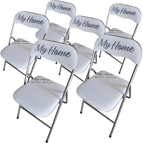 SET 6 SEDIE MAURY'S MY HOME IN COLORE BIANCO (1/4)
