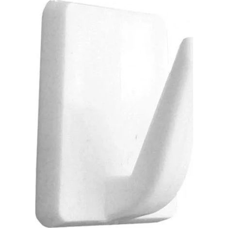 Gancio decorativo a trapezio adesivo, H.36 mm, L.26 mm, 2 pezzi.