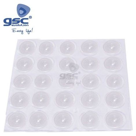 Packen Sie 25 selbstklebende Schutztropfen 5 mm Ø 10 mm GSC 003802786 ein