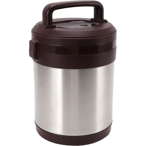 1,6-Liter-Thermoskanne aus Edelstahl 304, dreiwandig, tragbar, isoliert, geeignet für Schüler und Büro, Edelstahlfarbe (1/5)