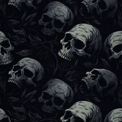 Tela Oxford decorativa para exteriores - Motivo de calavera I DX4586 (1/5)