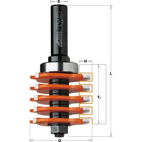 CMT – Fraise à joindre les dents HW Z3 S=12 D=47,6x40x97 – Pour défonceuse et affleureuse – Coupe nette pour bois dur