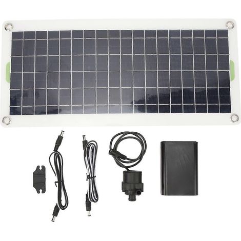Pompe à eau solaire 12 V, faible niveau sonore (4 dB), 19 W, idéale pour fontaines solaires, maisons, voitures, bateaux, jardins, 50 W (1/4)