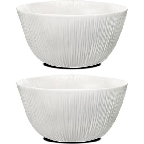 Saladier / bol de service - JUANIO - Diamètre 23 cm - Lot de 2 - Verre opale - Surface imitation noix de coco (1/4)