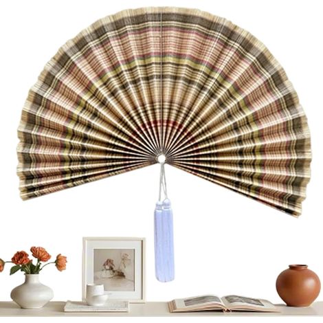Ventilateur mural décoratif , ornement suspendu et pliable de 100 centimètres - à pompon , pour la c