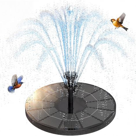 Fontaine Solaire 3,5 W avec Batterie  Pompe Flottante pour Jardin Aquarium Bain d'Oiseaux Étang (1/5)