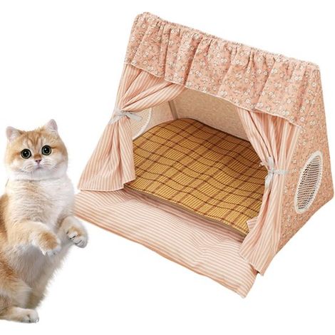 Weiches Nagernest mit Cartoon-Ohren (L, 19×17×14cm) – Warmer, gemütlicher Schlafplatz für Hamster, Meerschweinchen und kleine Nagetiere (1/5)