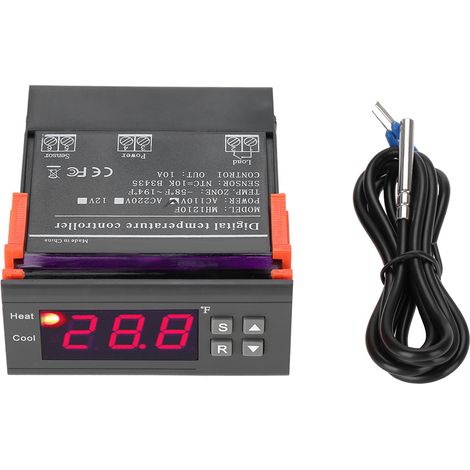 MH1210F Digital Temperature Control Controller Thermostat -58194℉ Fahrenheit Sensor AC110V